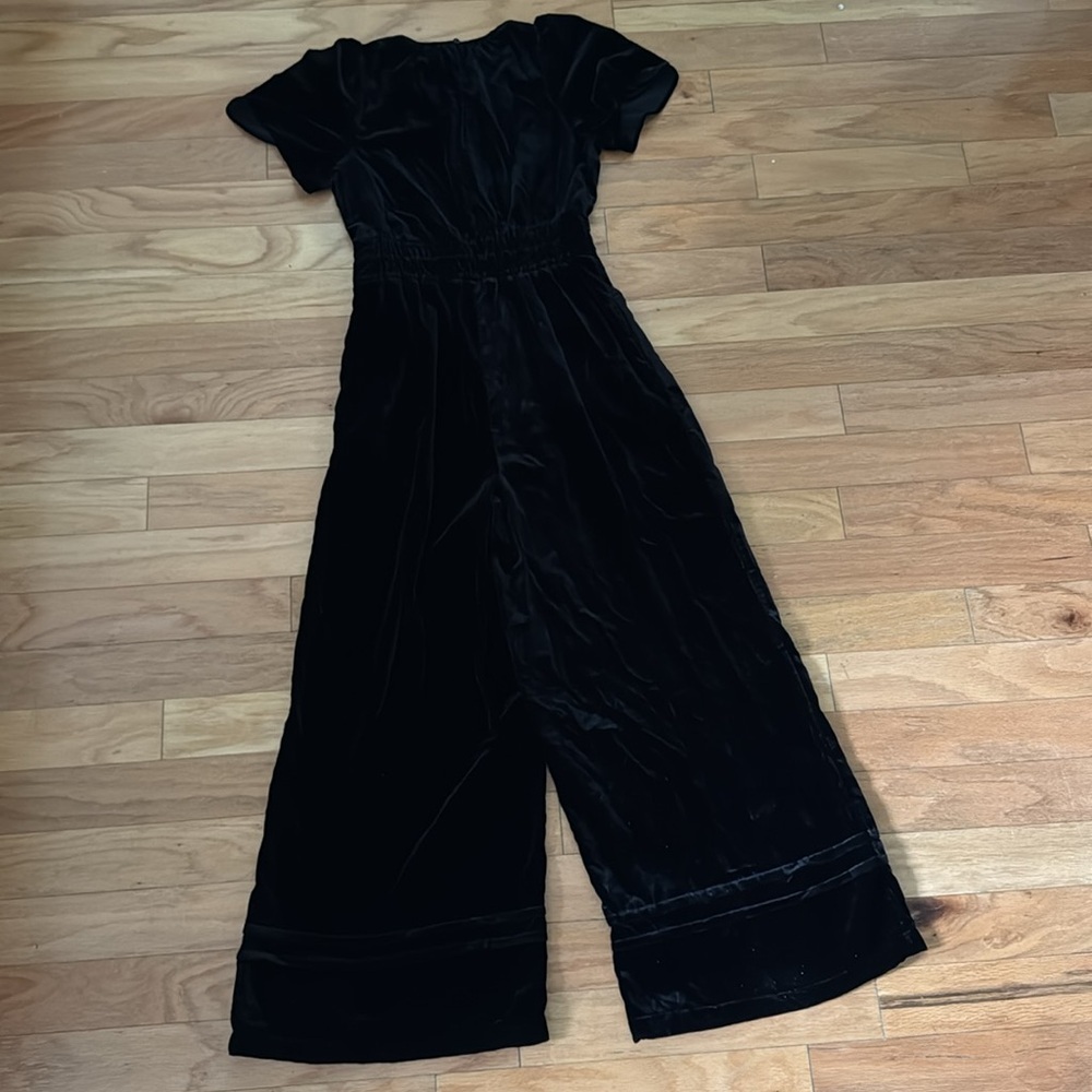 Anthropologie | Black Velvet Jumpsuit | size S | NWT - Picture 4 of 6